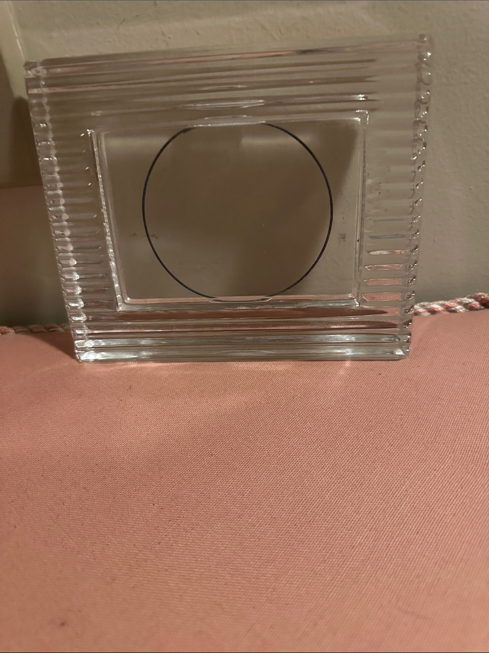 Clear Glass Picture Frame with Ribbed Edges